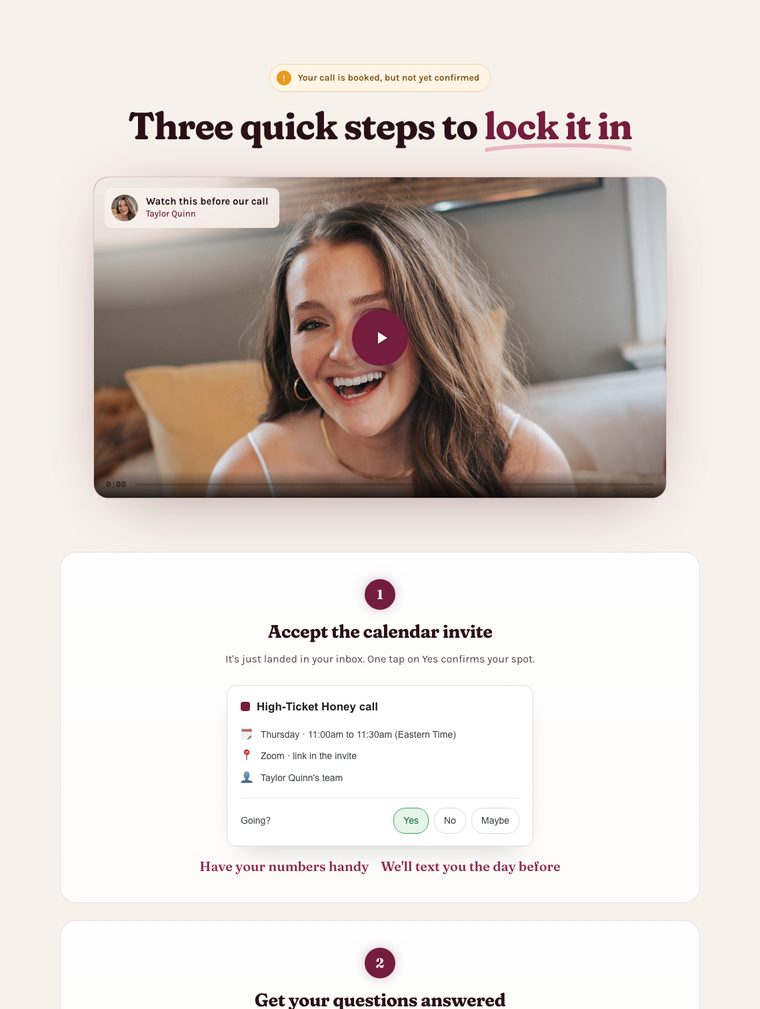 Thank-you page preview